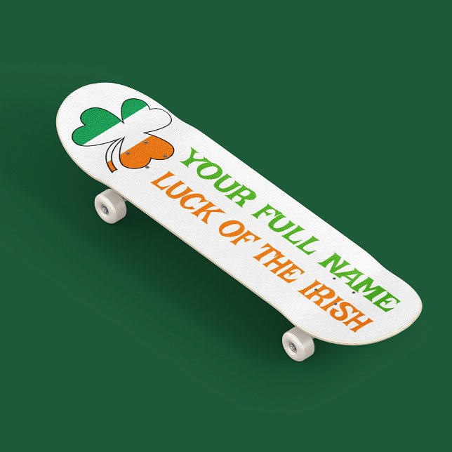 St. Patricks Day Irland Flag Shamrock Benutzername Skateboard (Von Creator hochgeladen)