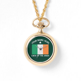 St. Patrick's Day Irland Flagge Benutzerdefinierte Armbanduhr