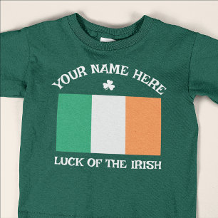 St. Patrick's Day Irland Flagge Benutzerdefinierte T-Shirt