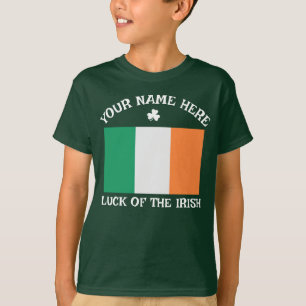 St. Patrick's Day Irland Flagge Benutzerdefinierte T-Shirt