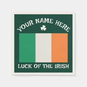 St. Patrick's Day Irland Flagge Benutzername Shamr Serviette