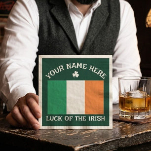 St. Patrick's Day Irland Flagge Benutzername Shamr Serviette