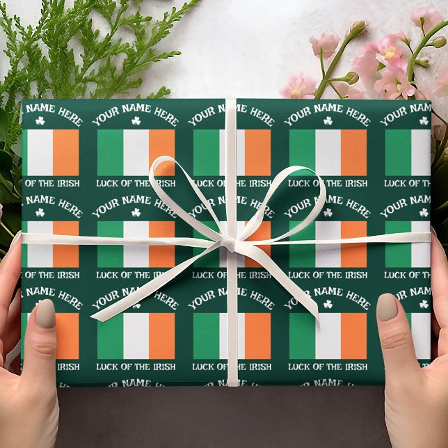 St. Patricks Day Irland Flagge Benutzername Shamro Geschenkpapier (Von Creator hochgeladen)