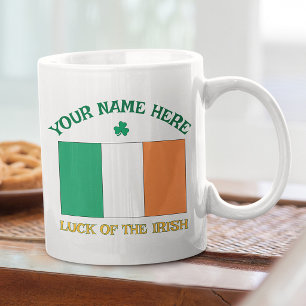 St. Patricks Day Irland Flagge Benutzername Shamro Kaffeetasse