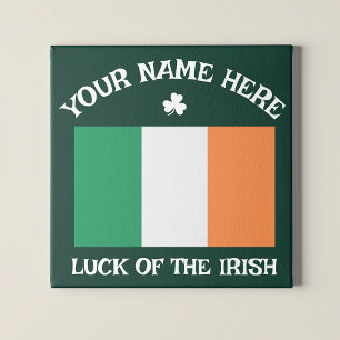 St. Patricks Day Irland Flagge Benutzername Shamro Leinwanddruck