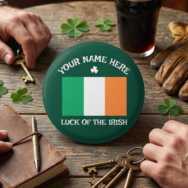 St. Patricks Day Irland Flagge Benutzername Shamro Magnet (Von Creator hochgeladen)