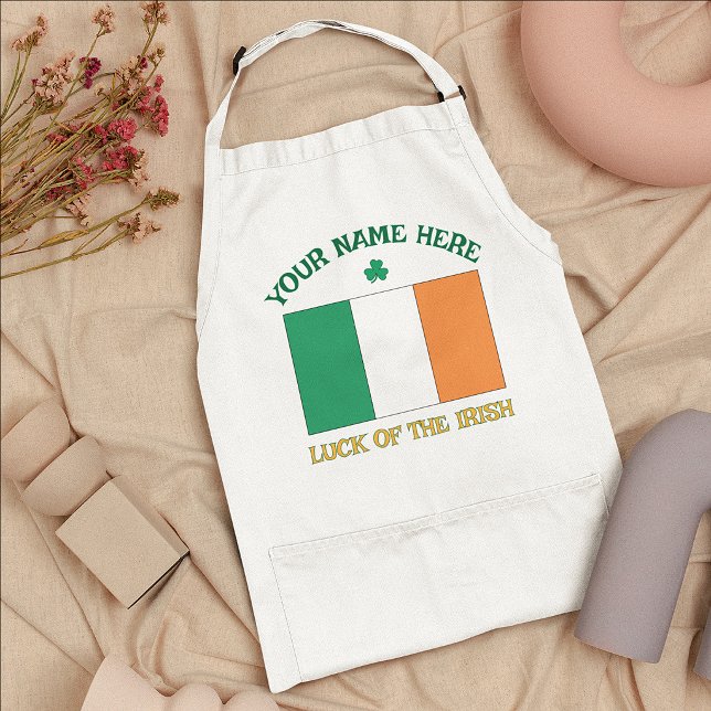 St. Patricks Day Irland Flagge Benutzername Shamro Schürze (Von Creator hochgeladen)