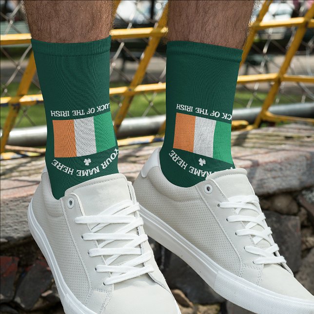 St. Patricks Day Irland Flagge Benutzername Shamro Socken (Von Creator hochgeladen)