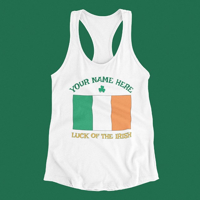 St. Patricks Day Irland Flagge Benutzername Shamro Tank Top (Von Creator hochgeladen)