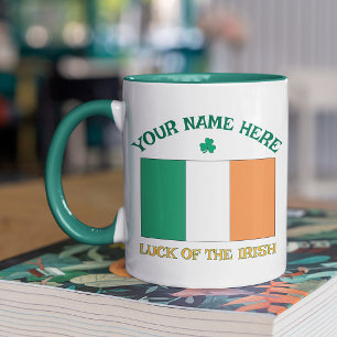 St. Patricks Day Irland Flagge Benutzername Shamro Tasse