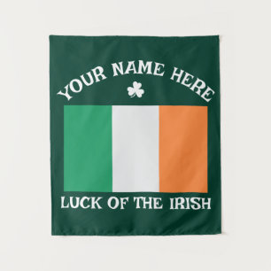 St. Patricks Day Irland Flagge Benutzername Shamro Wandteppich