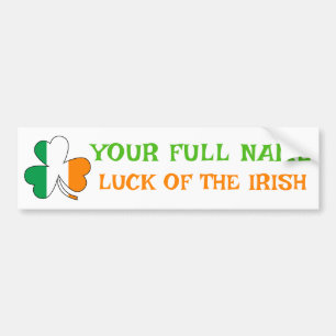 St. Patrick's Day Irland Flagge Shamrock Benutzerd Autoaufkleber