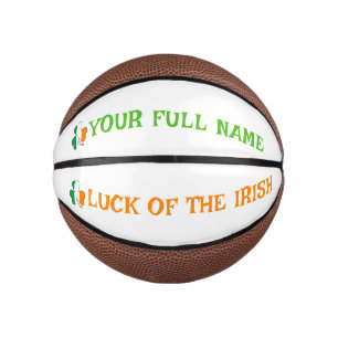 St. Patrick's Day Irland Flagge Shamrock Benutzerd Mini Basketball