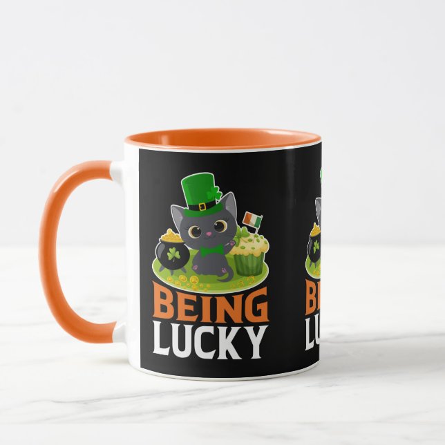 St. Patrick's Day ist glücklich Tasse (Links)