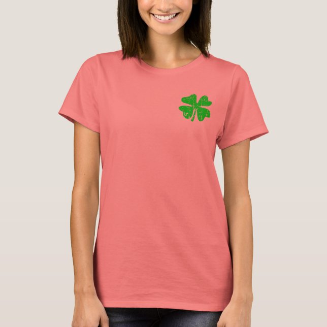 St Patrick's Day Jacke für Frauen | Grünes Kleebla T-Shirt (Vorderseite)
