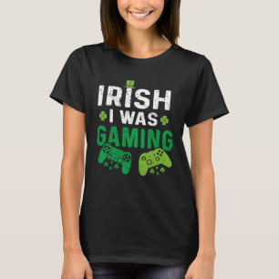 St Patricks Day Jungen Kinder Gamer Shamrock Irisc T-Shirt