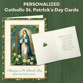 St. Patrick's Day Jungfrau Mary Kleeblatts Karte