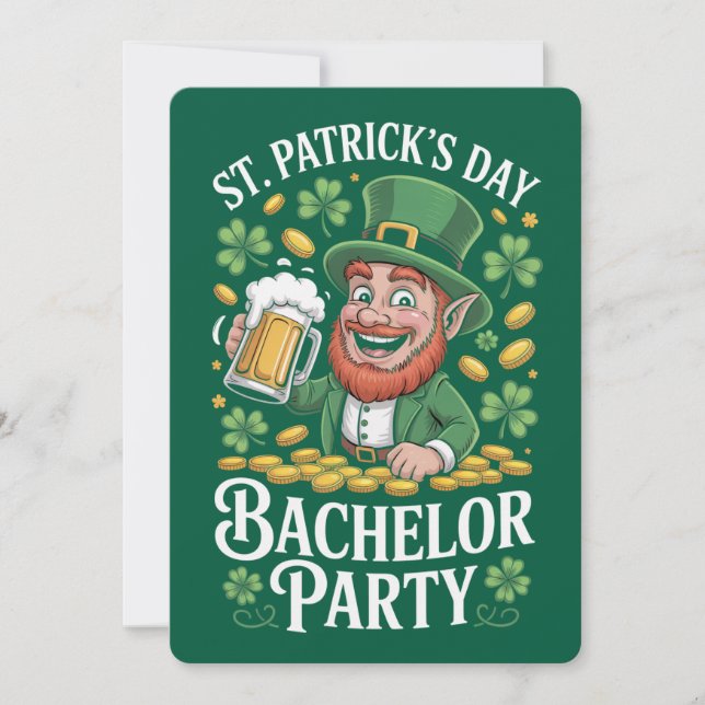 St. Patrick's Day Junggesellenabschied Karte (Vorderseite)