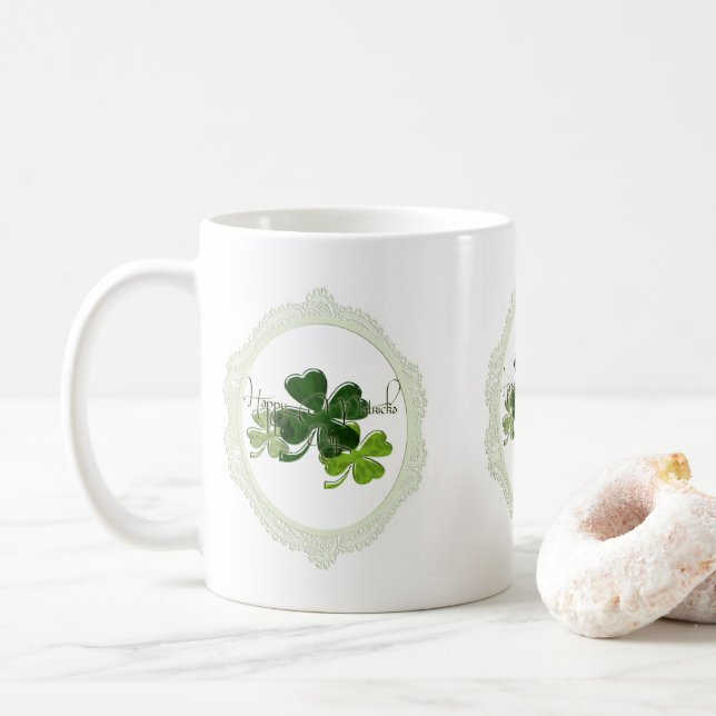 St. Patrick's Day Kaffeetasse (Mit Donut)