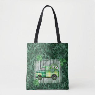 St. Patrick's Day Karierter Vintager Lkw