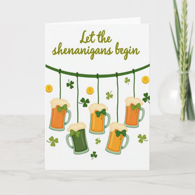 St. Patricks Day Karte mit Schabernack (Vorderseite)