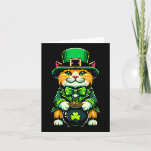 St Patricks Day Katze Leprechaun Katze Irisches Kl Karte