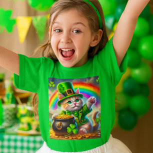 St. Patrick's Day Katze Leprechaun Katzenliebhaber T-Shirt