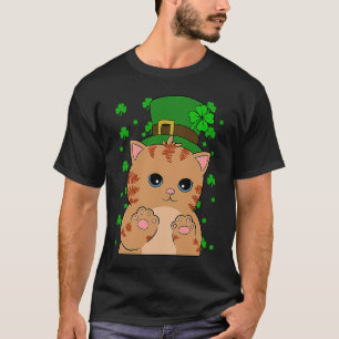 St. Patricks Day Katze mit St. Patricks Day Hut T-Shirt