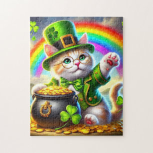 St. Patrick's Day Katze Puzzle