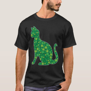 St Patricks Day Katze Shamrock Saint Pattys Frauen T-Shirt