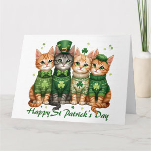 St. Patricks Day Katzen Karte