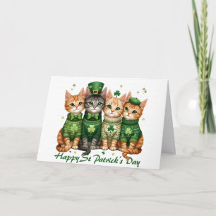 St. Patricks Day Katzen Karte