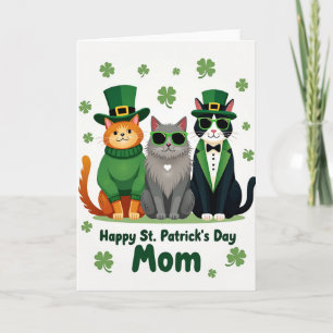 St. Patricks Day Katzen-Mama-Karte Karte