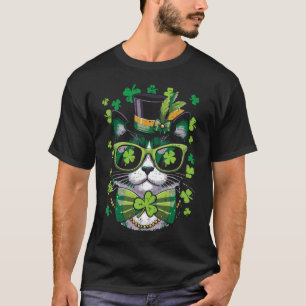 St Patricks Day Katzen-Schleife Smoking Saint Patt T-Shirt