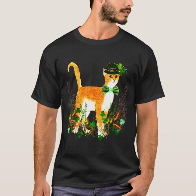 St Patricks Day Katzen T-Shirt  (Vorderseite)