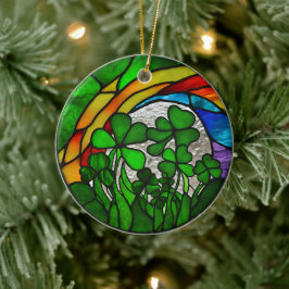 St Patricks Day Keramik Ornament