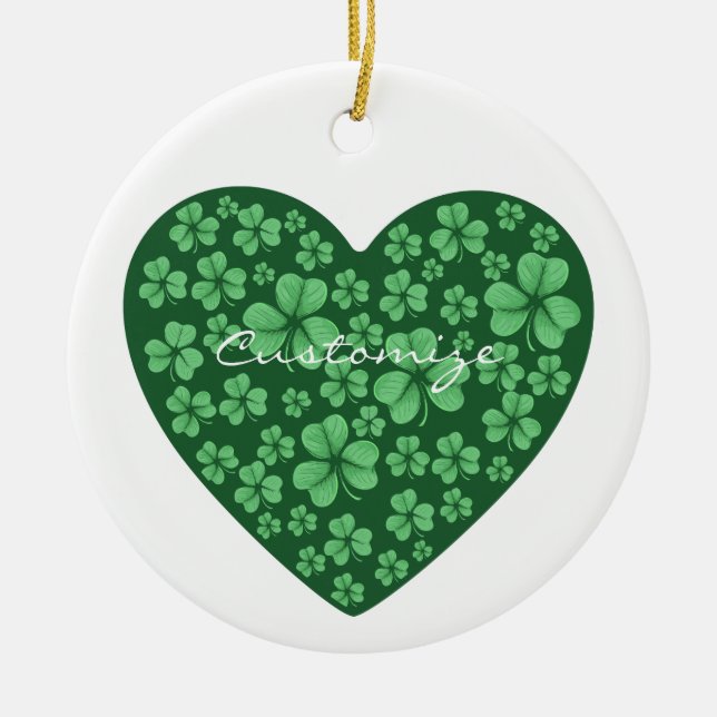 St. Patrick's Day Keramik Ornament (Vorne)