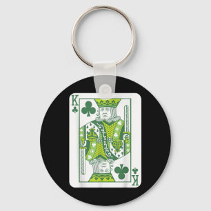 St. Patricks Day King of Clubs Präsident Trump Schlüsselanhänger