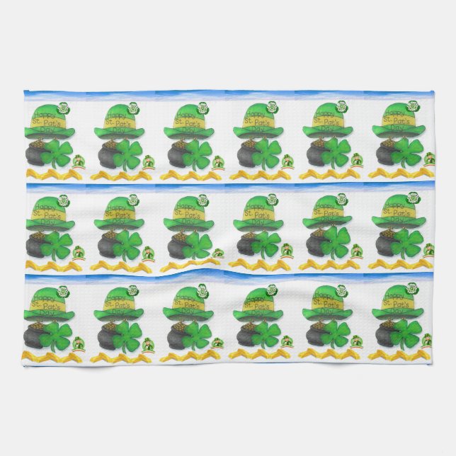 St Patrick's Day Kitchen Handtuch (Horizontal)