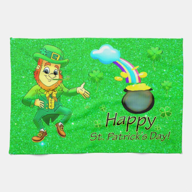 St Patrick's Day Kitchen Handtuch (Horizontal)