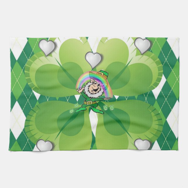 St Patrick's Day Kitchen Handtuch (Horizontal)