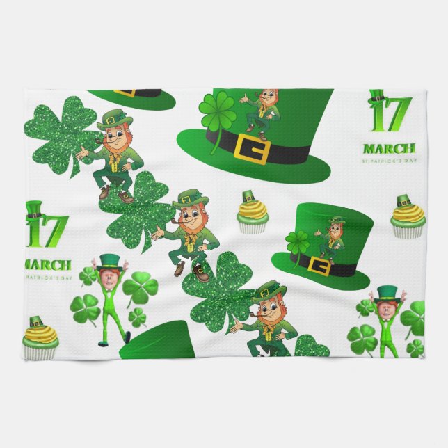 St Patrick's Day Kitchen Handtuch (Horizontal)