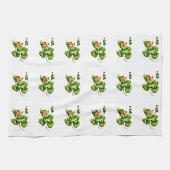 St Patrick's Day Kitchen Handtuch (Horizontal)