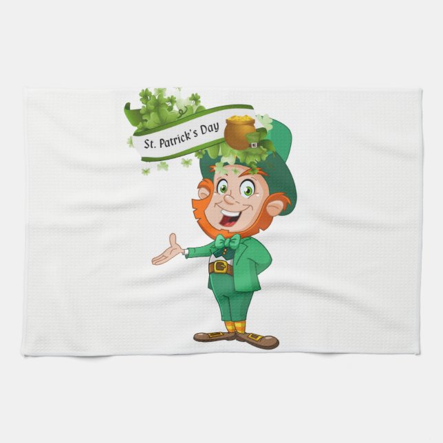 St Patrick's Day Kitchen Handtuch (Horizontal)