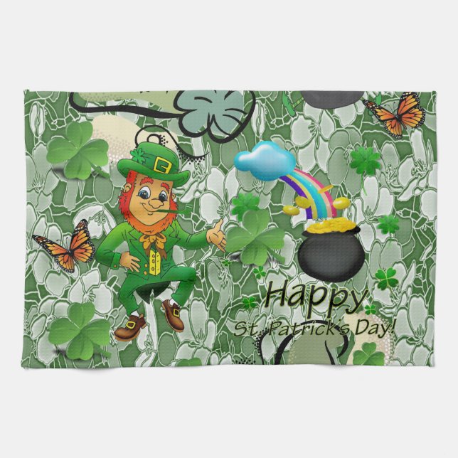 St Patrick's Day Kitchen Handtuch (Horizontal)