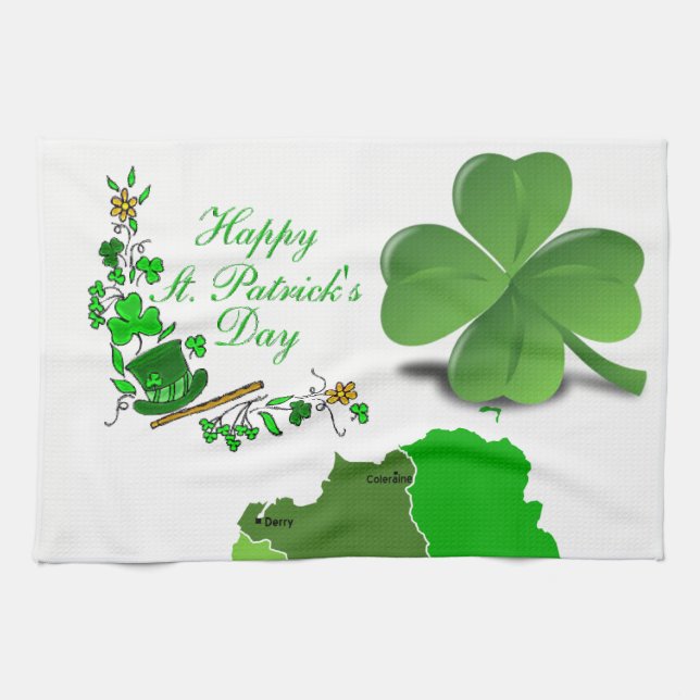 St Patrick's Day Kitchen Handtuch (Horizontal)
