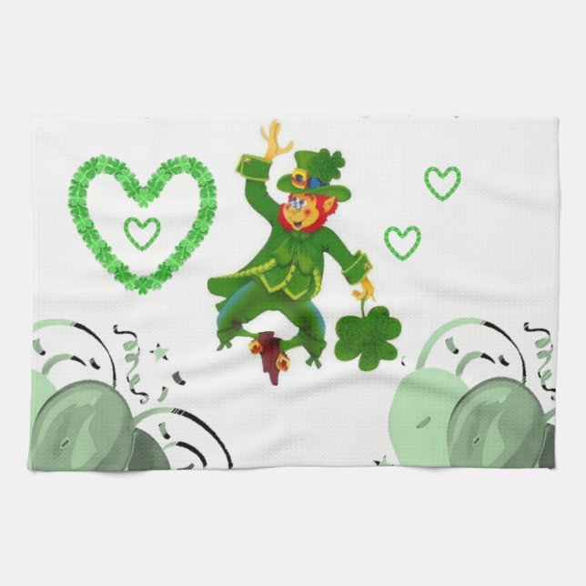 St Patrick's Day Kitchen Handtuch (Horizontal)