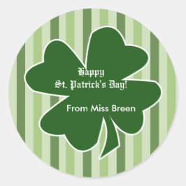 St. Patrick's Day Kleeblatt Address Labels Sticker