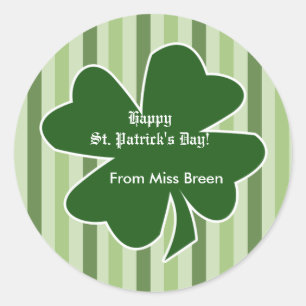 St. Patrick's Day Kleeblatt Address Labels Sticker