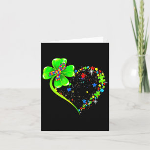 St Patricks Day Kleeblatt Autismus Lustig Autismus Karte